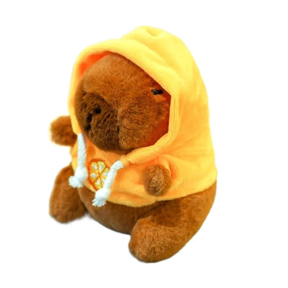 Capybara With a Hoodie Plush Toy Keychain